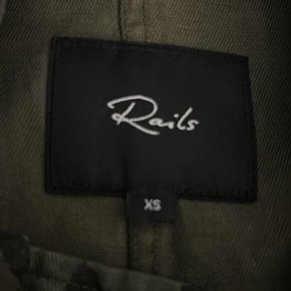 Rails Collins, green, leopard Tencel jacket size extra small - Picture 7 of 11